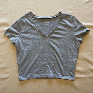 Women’s Gray Crop Top T-shirt - Size L